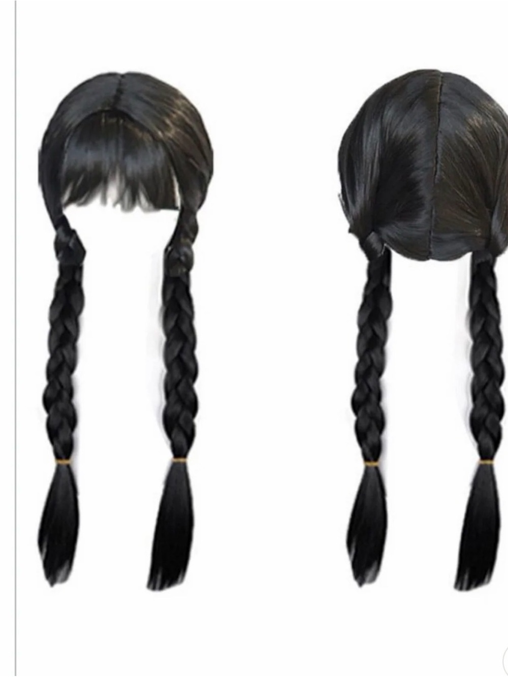 Girls Wednesday Pigtail Costume Wig